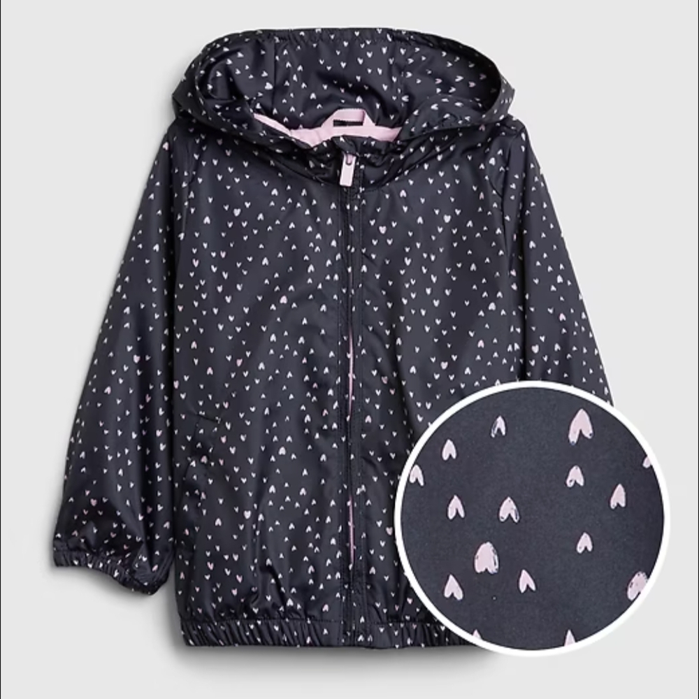 GAP Toddler Heart Jersey-Lined Windbuster